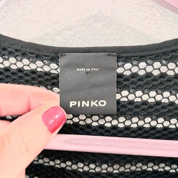 Pinko Guscio Blazer Black Rhinestone Size US 10 - Picture 3 of 8